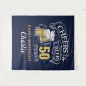 Zeekleurige kazen en bier van elke leeftijd wandkleed (Voorkant (horizontaal))