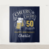 Zeekleurige kazen en bier van elke leeftijd wandkleed (Voorkant)