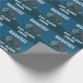 Zeekoe Dier Manatee Cadeaupapier (Hoek)
