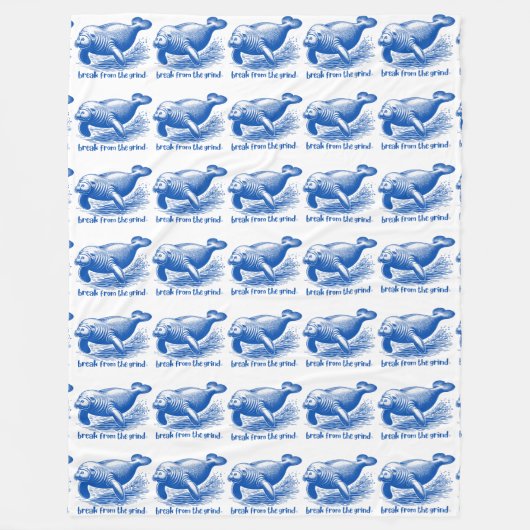 Zeekoe Fleece Deken (Voorkant)