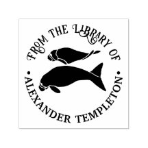 Zeekoe Silhouette Ronde Bibliotheek Boek Naam