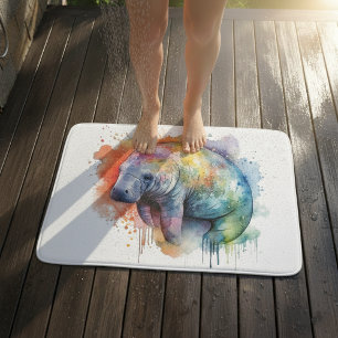 Zeekoe van het Regenboogrif Badmat