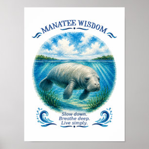 Zeekoe Wijsheid Onder de Tropische Zee Poster