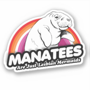 Zeekoeien zijn gewoon lesbische zeemeerminnen sticker