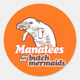 ZEekOeien zijn gewoon stoere zeemeerminnen Ronde Sticker