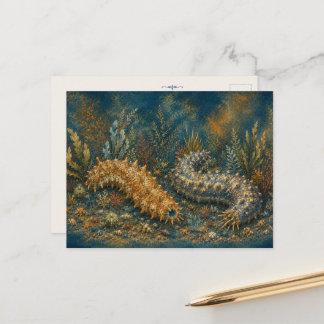 Zeekomkommer Aquarel Oceaan Briefkaart
