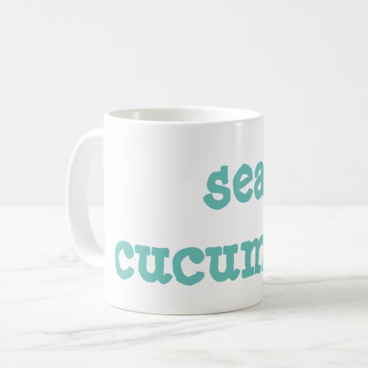 zeekomkommer koffiemok (Voorkant links)