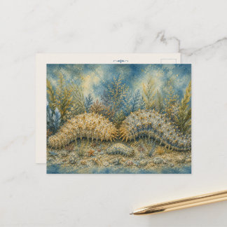 Zeekomkommer Oceaan Aquarel Briefkaart