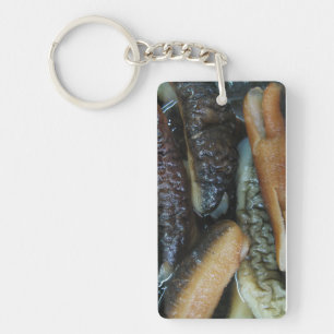 Zeekomkommer ... Yaowarat-markt eten Sleutelhanger