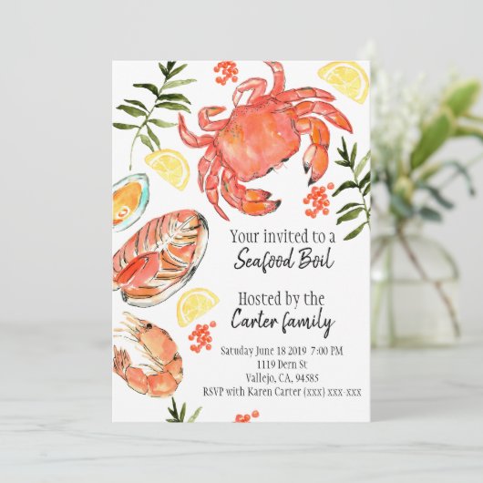 Zeekoolkrab Kaart (Staand voorkant)