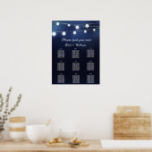 Zeekoord van licht Zitplan Poster (Keuken)
