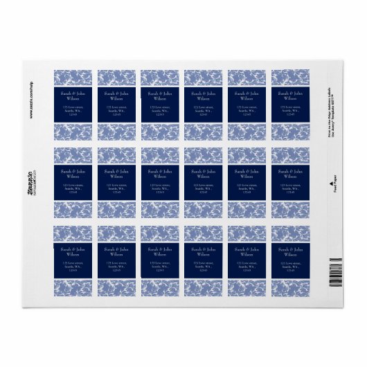 zeekoppen , terugzendadres label (Full Sheet)