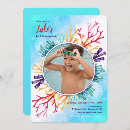 Zeekoraal Foto Kaart (Voorkant / Achterkant)