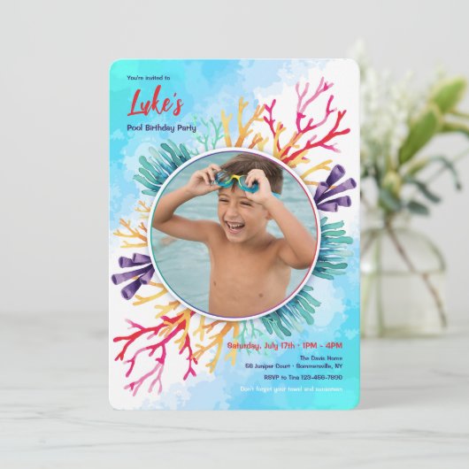 Zeekoraal Foto Kaart (Staand voorkant)