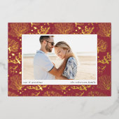 Zeekoraalgrens | Horizontale foto Folie Feestdagenkaart (Voorkant)