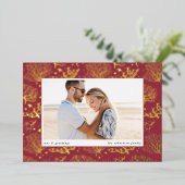 Zeekoraalgrens | Horizontale foto Folie Feestdagenkaart (Staand Voorkant)