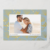 Zeekoraalgrens | Horizontale foto Folie Feestdagenkaart (Voorkant)