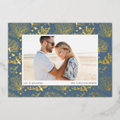 Zeekoraalgrens | Horizontale foto Folie Feestdagenkaart (Voorkant)