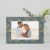 Zeekoraalgrens | Horizontale foto Folie Feestdagenkaart (Staand Voorkant)