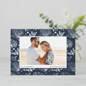 Zeekoraalgrens | Horizontale foto Folie Feestdagenkaart (Staand Voorkant)