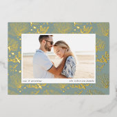 Zeekoraalgrens | Horizontale foto Folie Feestdagenkaart (Voorkant)