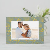 Zeekoraalgrens | Horizontale foto Folie Feestdagenkaart (Staand Voorkant)