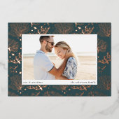 Zeekoraalgrens | Horizontale foto Folie Feestdagenkaart (Voorkant)