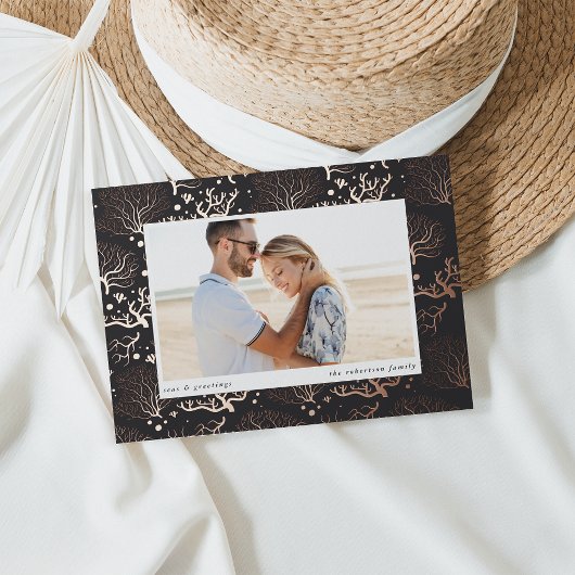 Zeekoraalgrens | Horizontale foto Folie Feestdagenkaart