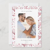 Zeekoraalgrens | Verticale foto Feestdagenkaart (Voorkant)