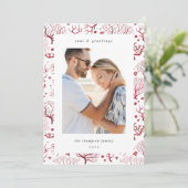 Zeekoraalgrens | Verticale foto Feestdagenkaart (Staand voorkant)