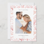 Zeekoraalgrens | Verticale foto Feestdagenkaart (Voorkant)