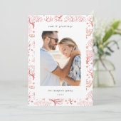 Zeekoraalgrens | Verticale foto Feestdagenkaart (Staand voorkant)