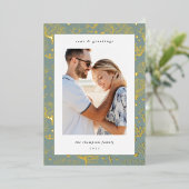 Zeekoraalgrens | Verticale foto Folie Feestdagenkaart (Staand Voorkant)