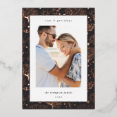 Zeekoraalgrens | Verticale foto Folie Feestdagenkaart (Voorkant)