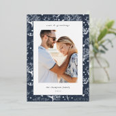 Zeekoraalgrens | Verticale foto Folie Feestdagenkaart (Staand Voorkant)