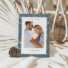 Zeekoraalgrens | Verticale foto Folie Feestdagenkaart