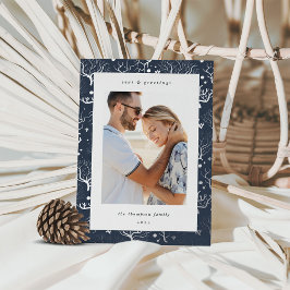 Zeekoraalgrens | Verticale foto Folie Feestdagenkaart