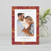 Zeekoraalgrens | Verticale foto Folie Feestdagenkaart (Staand Voorkant)