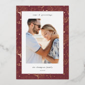 Zeekoraalgrens | Verticale foto Folie Feestdagenkaart (Voorkant)