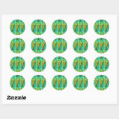 zeekreefster op groene sticker (Vel)