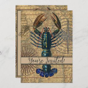 Zeekreeften Schelpdieren Zeevruchten Oceaan Kaart