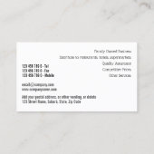 Zeekruid, verse viskwekerij visitekaartje (Achterkant)