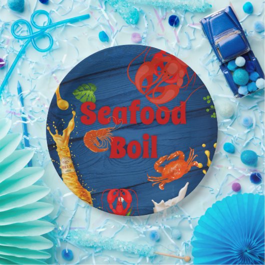 Zeekuiken en -bramen papieren bordje (Feest)