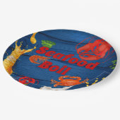 Zeekuiken en -bramen papieren bordje (Gekanteld)