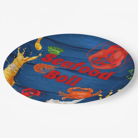 Zeekuiken en -bramen papieren bordje (Gekanteld)