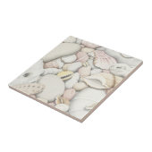 Zeekuiken en keelballen in gekleurde potloodtegel tegeltje (Zijkant)