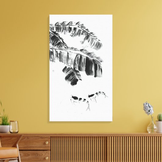 Zeekuivel in water canvas afdruk (Insitu (Woonkamer))