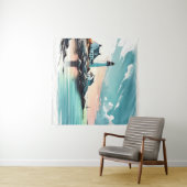 Zeekust aan de rand van Beacon Wandkleed (In Situ (horizontaal))