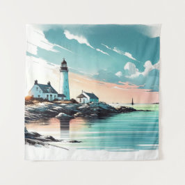 Zeekust aan de rand van Beacon Wandkleed