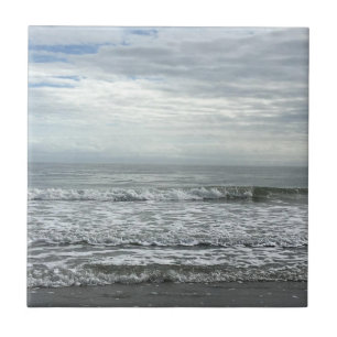 Zeekust Blauwe Koude Koude Koude Koud Tegeltje